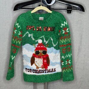 Holiday Time - Kids Ugly Christmas Sweater - Owl Be Home For Christmas - Size XS